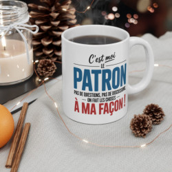 Mug Humour Patron C’est Moi le Boss À Ma Façon Cadeau Drôle Chef Bureau ou Maison  Tasse Autorité & Caractère