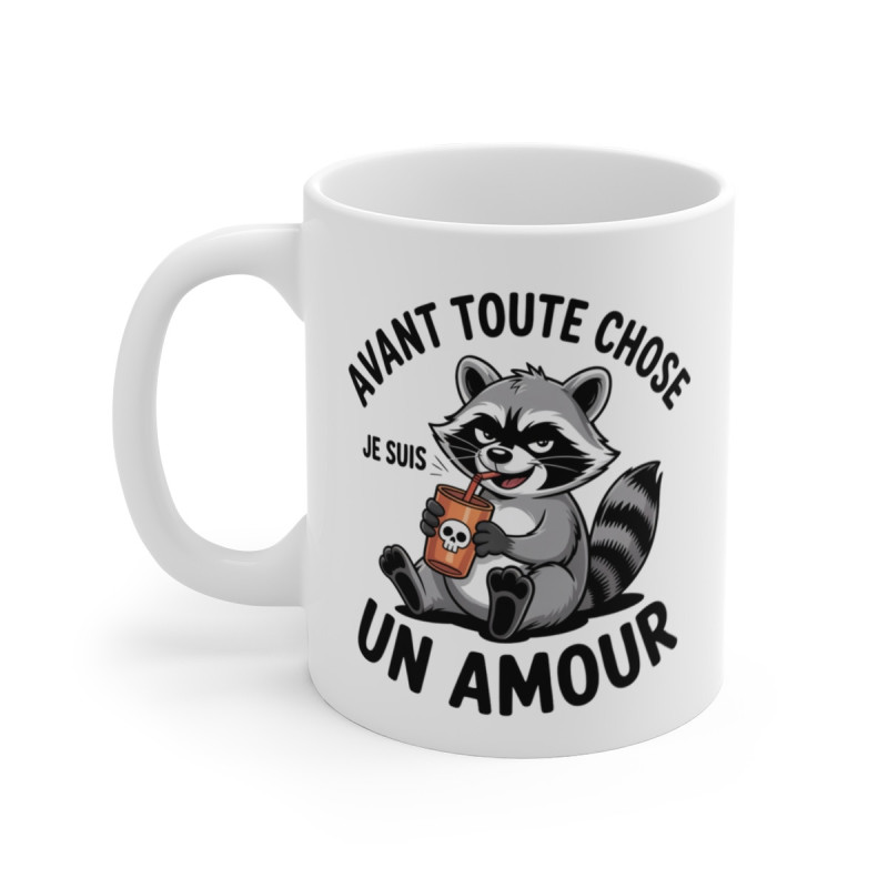 Mug Raton Laveur Amour & Poison  Humour Noir pour Fan de Sarcasme  Cadeau Original & Marrant