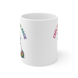 Mug Licorne Arc-en-Ciel Crée ta Propre Magie Cadeau Féérique et Motivant pour Femme ou Enfant