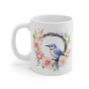 Mug Oiseau Bleu & Fleurs Aquarelle Tasse Nature Printanière Romantique  Idée Cadeau Poétique & Douce