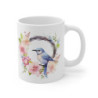 Mug Oiseau Bleu & Fleurs Aquarelle Tasse Nature Printanière Romantique  Idée Cadeau Poétique & Douce