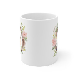 Mug Oiseau Pastel Aquarelle Tasse Fleurie Style Romantique Nature  Idée Cadeau Douce & Poétique pour Femme