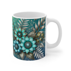 Mug Colibri Tropical Tasse Colorée avec Oiseau Arc-en-Ciel & Fleurs Bleues  Cadeau Nature & Exotisme Chic