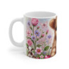 Mug Vachette Mignonne dans un Champ Fleuri  Tasse Adorable avec Veau Cadeau Champêtre pour Amoureux des Animaux