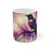 Mug Corbeau Gothique Mystique  Oiseau Noir sur Branche au Crépuscule  Art Fantasy Sombre & Poétique Cadeau Ésotérique