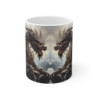 Mug Dragons Guerriers  Affrontement Fantastique Épique Cadeau Geek Médiéval  Illustration Fantasy Créature Mythique