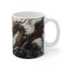 Mug Dragons Guerriers  Affrontement Fantastique Épique Cadeau Geek Médiéval  Illustration Fantasy Créature Mythique