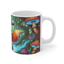 Mug Renard Steampunk Fantastique Tasse Rigolote Univers Magique Hoverboard, Forêt Enchantée & Champignons
