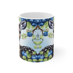 Mug Faon Forêt Enchantée Tasse Cerf Bébé Mignon & Baies Bleues Cadeau Nature, Animalier, Fantaisie Douce & Illustration Poétique