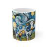 Mug Vache Artistique  Paysage Nuit Étoilée Style Van Gogh Cadeau Humour Champêtre et Art Classique Revisité