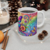 Mug Papillon Multicolore avec Fleurs Arc-en-Ciel Illustration Fantastique et Brillante Cadeau  pour Fan de Papillons