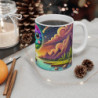 Mug Planète  Ciel Cosmique Fantaisie avec Coucher de Soleil et Paysage  Cadeau Mignon Univers Galactique