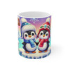 Mug Pingouins de Noël au Pôle Nord  Scène Hivernale Mignonne avec Bonnet, Neige Cadeau Fête, Hiver, Enfants