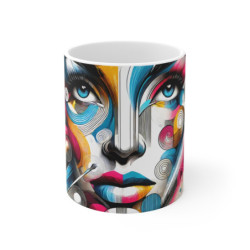 Mug Visage Femme Pop Art...