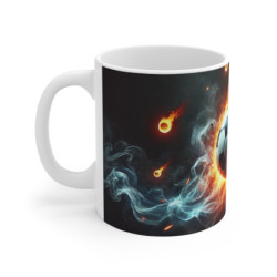 Mug Football Feu & Météores Ballon en Flammes Cadeau Joueur Foot, Design Intense & Électrique