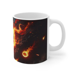 Mug Football Feu & Météores Ballon en Flammes Cadeau Joueur Foot, Design Intense & Électrique