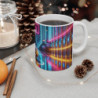 Mug Basketball Néon Futuriste Ballon & Panier Brillants  Cadeau Sportif Gamer