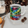 Mug Forêt Abstraite Arc-en-Ciel  Reflets Colorés et Ciel  Art Paysager Psychédélique et Nature Moderne