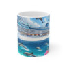 Mug Croisière Évasion Paquebot, Dauphins & Plage Exotique  Illustration Vacances en Mer, Cocktails