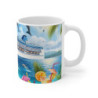 Mug Croisière Évasion Paquebot, Dauphins & Plage Exotique  Illustration Vacances en Mer, Cocktails