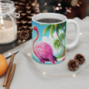 Mug Flamants Roses Amoureux Tasse Tropicale Cœur Cadeau Romantique Été Vacances Plage