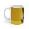Mug Chat Gris Yeux Jaunes  Tasse Originale Pop Art Style Minimaliste  Cadeau Fan de Chats & Déco Moderne