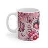 Mug Bébé Éléphant avec Cœur Rose Tasse Papillons et Fleurs pour Cadeau Naissance, Amour ou Anniversaire