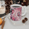 Mug Bébé Éléphant avec Cœur Rose Tasse Papillons et Fleurs pour Cadeau Naissance, Amour ou Anniversaire