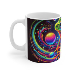 Mug Grenouille Psychédélique Multicolore  Tasse Énergique Fluorescente Galaxie Spirale Arc-en-Ciel