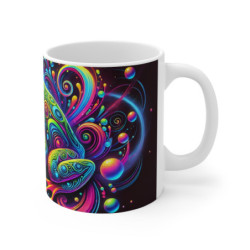 Mug Grenouille Psychédélique Multicolore  Tasse Énergique Fluorescente Galaxie Spirale Arc-en-Ciel