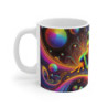 Mug Grenouille Arc-en-Ciel Psychédélique –Tasse Fantaisie Colorée Style Fluide & Vision Cosmique