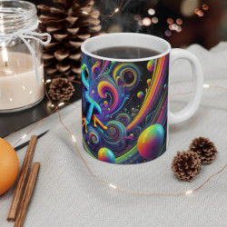 Mug Grenouille Arc-en-Ciel Psychédélique –Tasse Fantaisie Colorée Style Fluide & Vision Cosmique