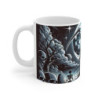 Tasse Faucheuse Gothique  Mug Crâne & Squelette sous Pleine Lune  Art Macabre Noir & Blanc