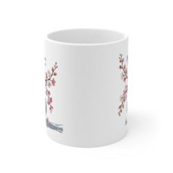 Tasse 20 Ans de Mariage  Mug Noces de Porcelaine avec Vase Fleuri et Citation Cadeau Anniversaire Élégant et Symbolique