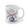 Tasse 20 Ans de Mariage  Mug Noces de Porcelaine avec Vase Fleuri et Citation Cadeau Anniversaire Élégant et Symbolique