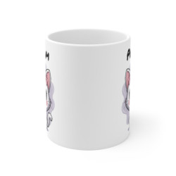 Mug Chaton Blanc Personnalisé Prénom  Tasse 325ml Mignonne Fille Ado Cadeau Original