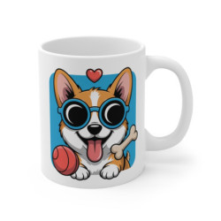 Mug Corgi Chien Mignon –Tasse Cartoon 325ml Cadeau Fun pour enfant et adulte