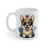 Mug Corgi Lunettes Noires Tasse Chien Cool 325ml idée Cadeau pour enfant et adulte