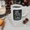 Mug Code Café Repeat  Tasse Geek Pixel Art Développeur Idée cadeau