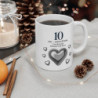 Mug 10 Ans Mariage Noces d’Étain  Tasse Amour Décennie 325ml Idée cadeau