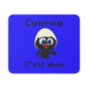 Tapis de souris Calimero  Coucou c'est moi 24x20 cm antidérapant 3mm Idée cadeau
