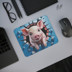 Tapis  de souris cochon mignon 22x18 cm antidérapant 2mm idée cadeau