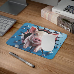 Tapis  de souris cochon mignon 22x18 cm antidérapant 2mm idée cadeau