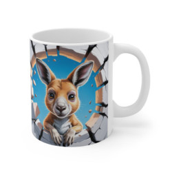 Mug Kangourou Mignon 3D – Tasse Animal Australie Trompe-l’œil 325ml