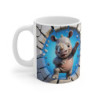 Mug Bébé Rhinocéros 3D – Tasse Animaux Mignonne Jungle Cadeau 325ml