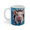 Mug Cochon Mignon 3D  Tasse Cartoon Bébé Ferme Mur Bleu 11oz 325ml
