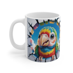 Mug Perroquet Coloré 3D –...