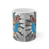 Mug Faon 3D  Tasse Bébé Cerf Cartoon Effet Mur Cassé  Cadeau Nature Douceur et Forêt 325ml
