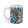 Mug Faon 3D  Tasse Bébé Cerf Cartoon Effet Mur Cassé  Cadeau Nature Douceur et Forêt 325ml