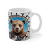 Mug Ourson 3D  Tasse Bébé Ours Effet Mur Cassé Illustration Mignonne et Réaliste 325ml